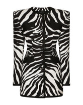 Zebra-print single-breasted brocade jacket - | Dolce & Gabbana
