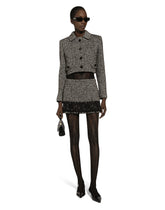 Short wool micro-tweed jacket - | Dolce & Gabbana