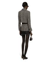 Short wool micro-tweed jacket - | Dolce & Gabbana