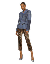 Double-breasted patchwork denim jacket - | Dolce & Gabbana