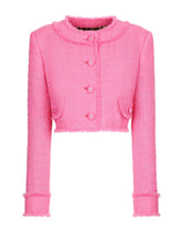 Short raschel tweed jacket - | Dolce & Gabbana