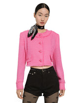 Short raschel tweed jacket - | Dolce & Gabbana