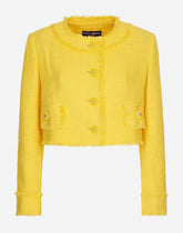 Short raschel tweed jacket - | Dolce & Gabbana