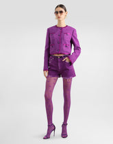 Single-breasted jacket in rachel tweed - | Dolce & Gabbana