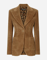 Single-breasted corduroy Turlington jacket - | Dolce & Gabbana
