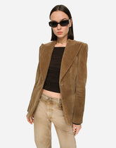 Single-breasted corduroy Turlington jacket - | Dolce & Gabbana