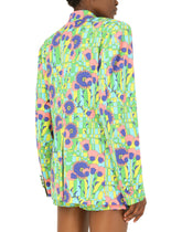 60s-print double-breasted gabardine jacket - | Dolce & Gabbana
