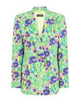 60s-print double-breasted gabardine jacket - | Dolce & Gabbana