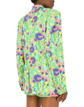 60s-print double-breasted gabardine jacket - | Dolce & Gabbana