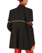 Single-breasted jacket with zipper - | Dolce & Gabbana