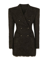 Double-breasted cordonetto lace jacket - | Dolce & Gabbana