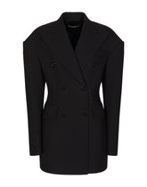 Double-breasted technical crepe jacket - | Dolce & Gabbana