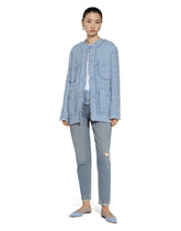 Single-breasted cotton rush-stitch jacket - | Dolce & Gabbana