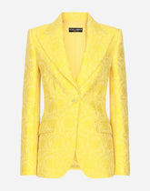 Single-breasted floral brocade Turlington jacket - | Dolce & Gabbana