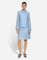Single-breasted floral quilted jacquard Gabbana jacket - | Dolce & Gabbana