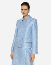 Single-breasted floral quilted jacquard Gabbana jacket - | Dolce & Gabbana