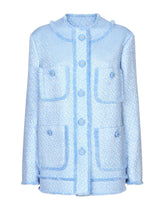 Single-breasted raschel tweed jacket - | Dolce & Gabbana