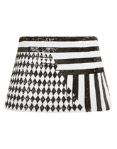 Jacquard miniskirt with sequin embellishment - | Dolce & Gabbana