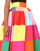 Long patchwork taffeta skirt - | Dolce & Gabbana