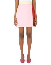 Short multi-colored double crepe skirt - | Dolce & Gabbana