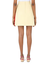 Short multi-colored double crepe skirt - | Dolce & Gabbana