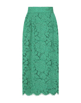 Branded stretch lace midi skirt - | Dolce & Gabbana