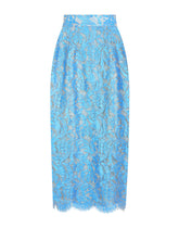 Laminated lace midi skirt - | Dolce & Gabbana