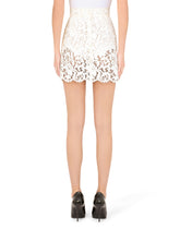 Laminated lace miniskirt - | Dolce & Gabbana