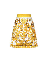 Short majolica-print brocade skirt - | Dolce & Gabbana