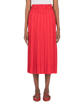 Longuette skirt in satin jacquard - | Dolce & Gabbana