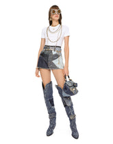 Patchwork denim miniskirt - | Dolce & Gabbana