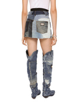 Patchwork denim miniskirt - | Dolce & Gabbana