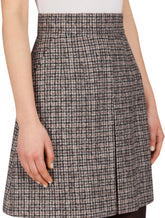 SHORT SKIRT IN MICRO TWEED WITH KICK PLEAT - | Dolce & Gabbana