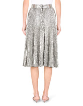 Pleated midi skirt with mini-sequins - | Dolce & Gabbana