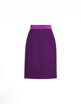 Midi pencil skirt in wool crepe - | Dolce & Gabbana