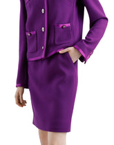 Midi pencil skirt in wool crepe - | Dolce & Gabbana
