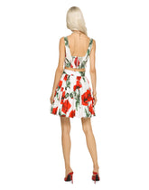 Poppy-print poplin miniskirt - | Dolce & Gabbana