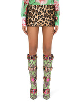 Leopard-design jacquard miniskirt - | Dolce & Gabbana