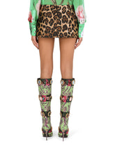 Leopard-design jacquard miniskirt - | Dolce & Gabbana