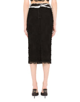 Chantilly lace pencil skirt with sequin embellishment - | Dolce & Gabbana