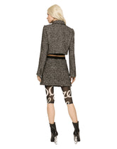 Short skirt in salt and pepper tweed - | Dolce & Gabbana
