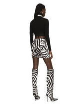 Zebra-print brocade miniskirt - | Dolce & Gabbana
