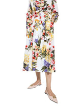 Garden-printed cotton circle skirt - | Dolce & Gabbana