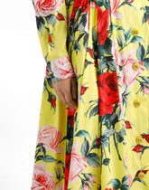 Cotton bouquet print midi skirt - | Dolce & Gabbana