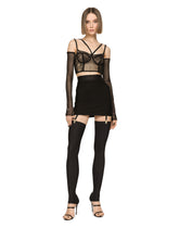 Jersey miniskirt with branded elastic - | Dolce & Gabbana