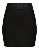 Jersey miniskirt with branded elastic - | Dolce & Gabbana