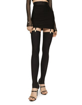 Jersey miniskirt with branded elastic - | Dolce & Gabbana