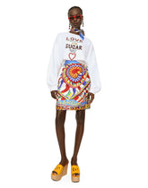 Short Carretto-print twill skirt - | Dolce & Gabbana
