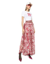 Long majolica-print chiffon skirt - | Dolce & Gabbana