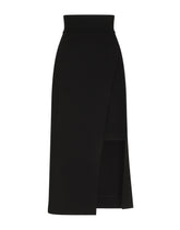 Calf-length skirt with jersey mini skirt - | Dolce & Gabbana